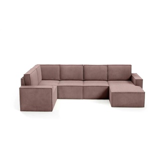 Wohnlandschaft Orto - rosa/pink - Materialmix - 311 cm - 93 cm | Möbel Kraft