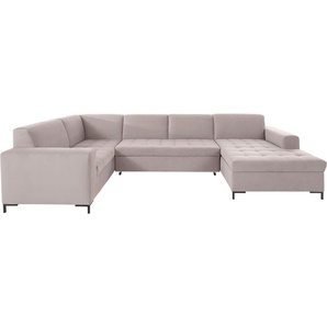 Wohnlandschaft OTTO PRODUCTS Grazzo U-Form Sofas Gr. B/H/T: 332 cm x 80 cm x 199 cm, Lu x us-Microfaser (recyceltes Polyester), Recamiere rechts, Ohne Bettfunktion-ohne Bettkasten, beige Wohnlandschaften Sofas hochwertige Stoffe aus recyceltem Material,
