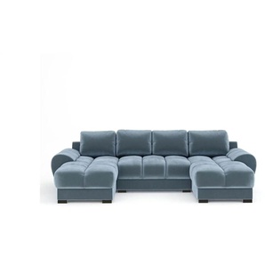 Wohnlandschaft  Peebles ¦ blau ¦ Maße (cm): B: 330 H: 90