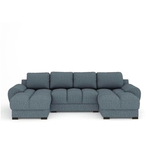Wohnlandschaft Peebles - blau - Materialmix - 330 cm - 90 cm | Möbel Kraft