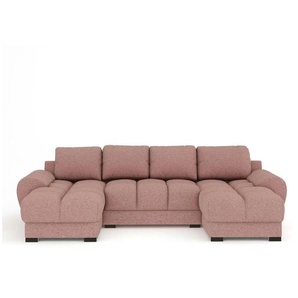 Wohnlandschaft Peebles - rosa/pink - Materialmix - 330 cm - 90 cm | Möbel Kraft