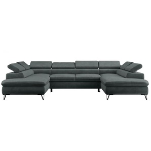 Wohnlandschaft  Peter ¦ grau ¦ Maße (cm): B: 346 H: 76