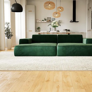 Wohnlandschaft Samt Tannengrün - Flexible Designer-Wohnlandschaft: Hochwertige Materialien, einzigartiges Design - 284 x 72 x 168 cm, Konfigurator