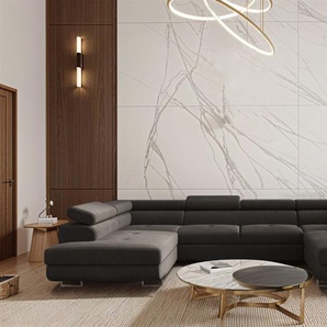 Wohnlandschaft Schlafsofa Sofa CARMELO in Stoff Nova Grafit