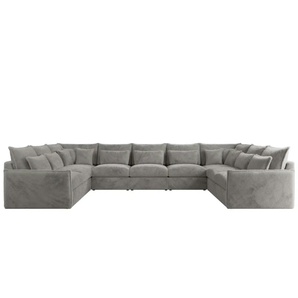 Wohnlandschaft Silbergrau   ¦ grau ¦ Maße (cm): B: 442 H: 93