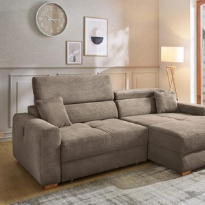 Wohnlandschaft Slider, taupe, inkl. Funktionen