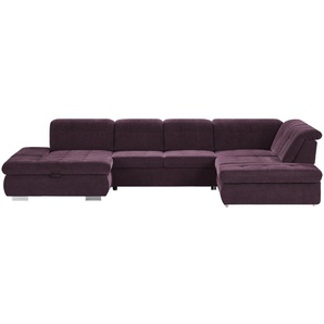 Kollektion Kraft Wohnlandschaft mit verschiedenen Funktionen Spencer - lila/violett - Materialmix - 382 cm - 102 cm - 260 cm | Möbel Kraft