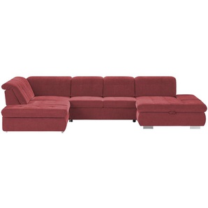 Lounge Collection Wohnlandschaft mit verschiedenen Funktionen Spencer ¦ rot ¦ Maße (cm): B: 382 H: 102 T: 260.0