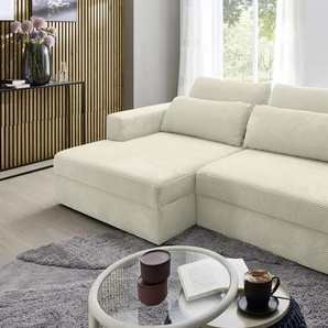 Wohnlandschaft Splash, creme, Ottomane links, inkl. Funktionen