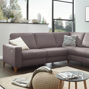 Wohnlandschaft Step Plus, platin, inkl. teilmotorische Relaxfunktion
