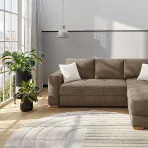 Wohnlandschaft Sunset, taupe, inkl. Schlaffunktion