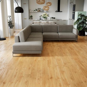 Wohnlandschaft Taupegrau - Flexible Designer-Wohnlandschaft: Hochwertige Materialien, einzigartiges Design - 266 x 75 x 294 cm, Konfigurator