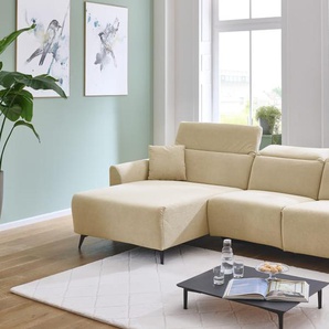 Wohnlandschaft Ten, beige, Ottomane links, inkl. Funktionen