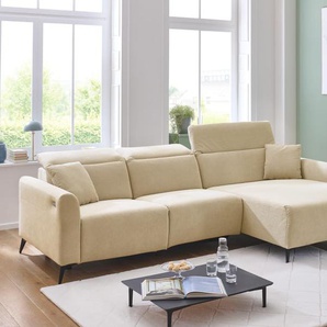 Wohnlandschaft Ten, beige, Ottomane rechts, inkl. Funktionen