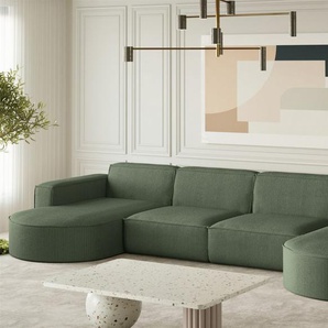 Wohnlandschaft U-Form Sofa PALMA XL in Stoff Scala Forest