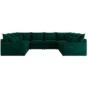 Wohnlandschaft Veroso - grün - Materialmix - 362 cm - 93 cm | Möbel Kraft