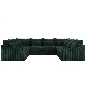 Wohnlandschaft Veroso - grün - Materialmix - 362 cm - 93 cm | Möbel Kraft