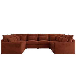 Wohnlandschaft Veroso ¦ orange ¦ Maße (cm): B: 362 H: 93