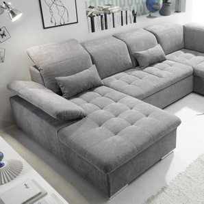 Wohnlandschaft Wayne, grau, Ottomane links