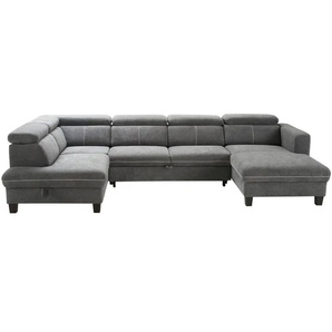 Wohnlandschaft  Zante ¦ grau ¦ Maße (cm): B: 324 H: 76 T: 190.0