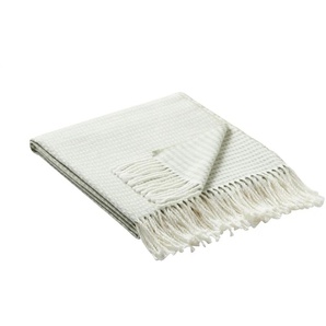 Wohnplaid Conny - grün - Materialmix - 130 cm | Möbel Kraft