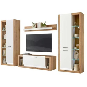 Wohnwand  Busso ¦ braun ¦ Maße (cm): B: 350 H: 195 T: 43.0