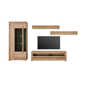 Wohnwand - braun - Materialmix - 270 cm - 200 cm - cm 42,0 | Möbel Kraft