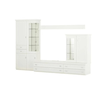 Wohnwand Cole - weiß - Materialmix - 334 cm - 222 cm - cm 62,0 | Möbel Kraft
