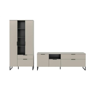 Wohnwand   ¦ creme ¦ Maße (cm): B: 290 H: 192