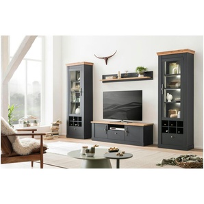 Wohnwand  Calella ¦ grau ¦ Maße (cm): B: 322 H: 201 T: 45.0