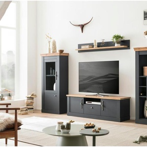 Wohnwand ¦ grau ¦ Maße (cm): B: 357 H: 170 T: 45.0