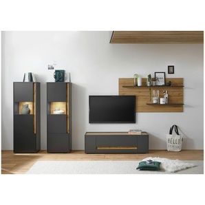 Wohnwand  Cande ¦ grau ¦ Maße (cm): B: 340 H: 170