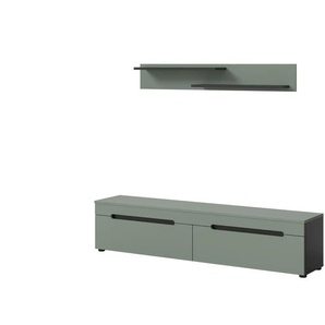Wohnwand - grau - Materialmix - 170 cm - 38 cm | Möbel Kraft