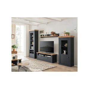 Wohnwand - grau - Materialmix - 299 cm - 45 cm | Möbel Kraft