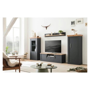 Wohnwand - grau - Materialmix - 170 cm - 322 cm | Möbel Kraft