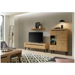 Wohnwand  Tineo ¦ holzfarben ¦ Maße (cm): B: 270 H: 170