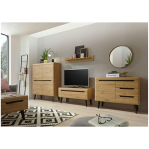 Wohnwand  Tineo ¦ holzfarben ¦ Maße (cm): B: 361 H: 170 T: 40.0