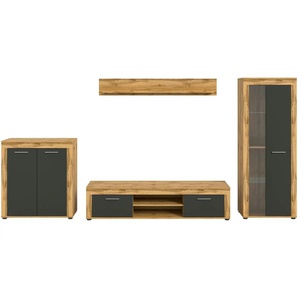 Wohnwand  Bardenas ¦ holzfarben ¦ Maße (cm): B: 330 H: 159 T: 35.0