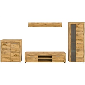 Wohnwand  Bardenas ¦ holzfarben ¦ Maße (cm): B: 330 H: 159 T: 35.0