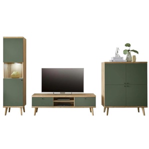 Wohnwand  Aliano ¦ holzfarben ¦ Maße (cm): B: 337 H: 197 T: 40.0