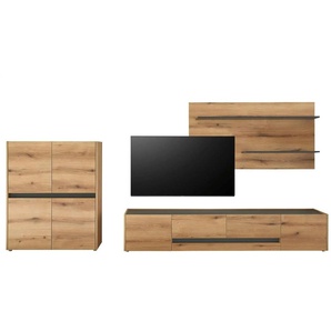 Wohnwand   ¦ holzfarben ¦ Maße (cm): B: 360 H: 180