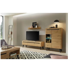 Wohnwand - holzfarben - Materialmix - 270 cm - 170 cm - cm 40,0 | Möbel Kraft