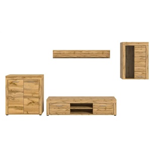 Wohnwand - holzfarben - Materialmix - 330 cm - 169 cm | Möbel Kraft