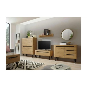 Wohnwand - holzfarben - Materialmix - 361 cm - 170 cm - cm 40,0 | Möbel Kraft