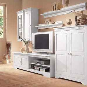 Wohnwand HOME AFFAIRE Kastenmöbel-Sets weiß Wohnwände Set aus: 2 Hängeschränken, Lowboard und Kommode