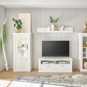 Wohnwand HOME AFFAIRE RAVENNA Kastenmöbel-Sets Gr. B/H/T: 327 cm x 170 cm x 44 cm, weiß (pinie dekor) Wohnwände