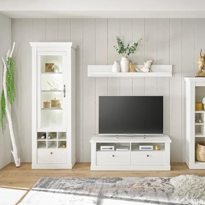 Wohnwand HOME AFFAIRE RAVENNA Kastenmöbel-Sets Gr. B/H/T: 327 cm x 201 cm x 44 cm, weiß (pinie dekor) Wohnwände