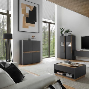 Wohnwand INOSIGN City/Giron Kastenmöbel-Sets Gr. B/H/T: 440 cm x 180 cm x 40 cm, grau (anthrazit) Wohnwände