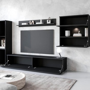 Wohnwand INOSIGN Paris Kastenmöbel-Sets schwarz (schwarz, hochglanz) Wohnwände Bestseller