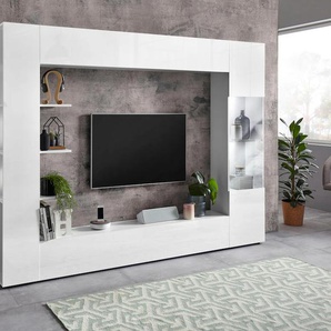Wohnwand INOSIGN Sorano Kastenmöbel-Sets weiß (weiß matt, hochglanz lack) Wohnwände